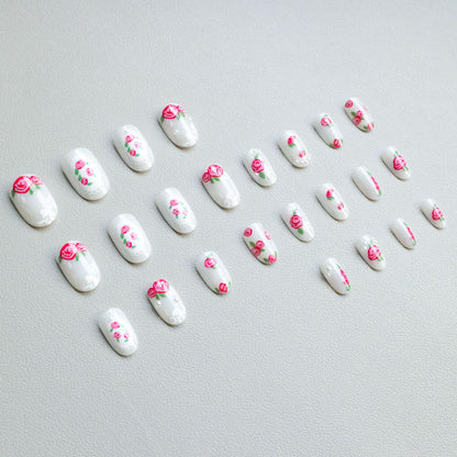 Florales Spitzen Design Nagel Kunst Set