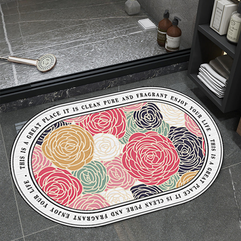 Floral Pattern Badematte Brehn