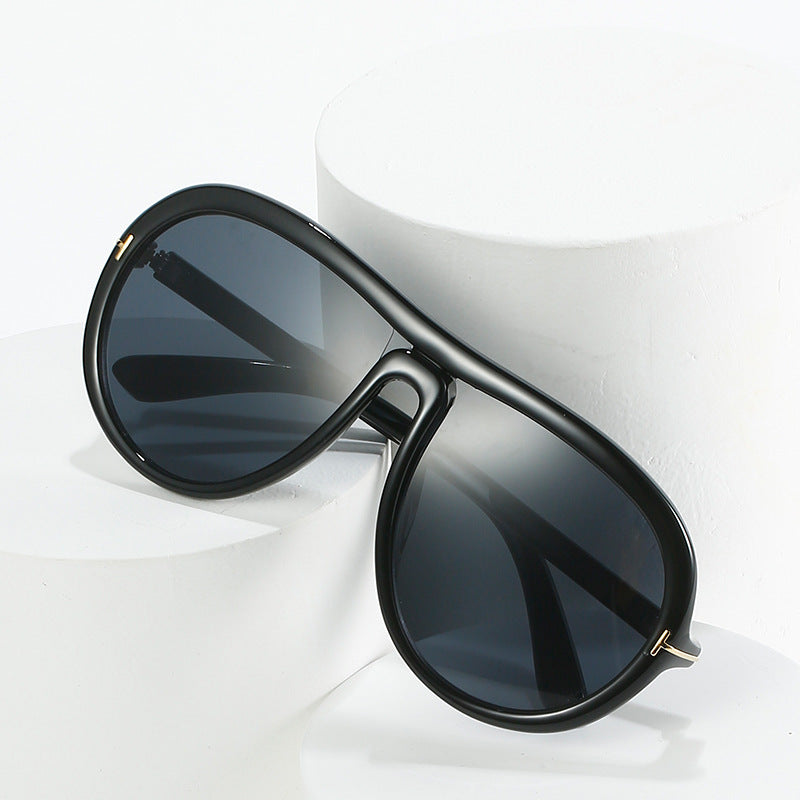Oversized Modische Transparente Rosa Sonnenbrille Brehn