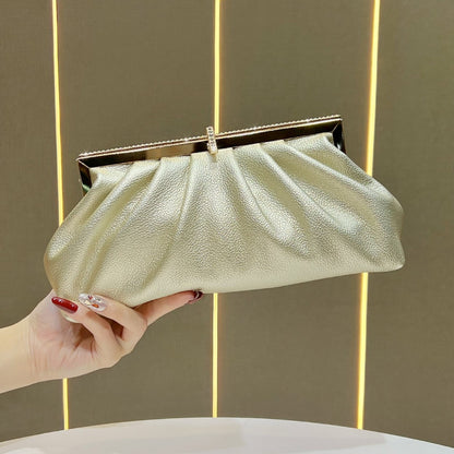 Faltete Texturierte Abend Clutch