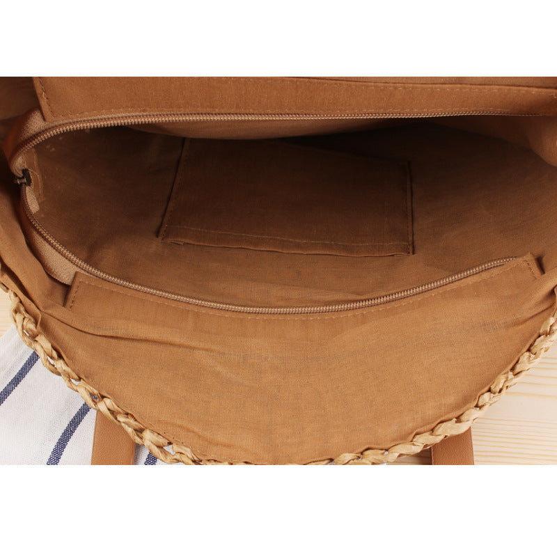 Runde Strohtasche Brehn