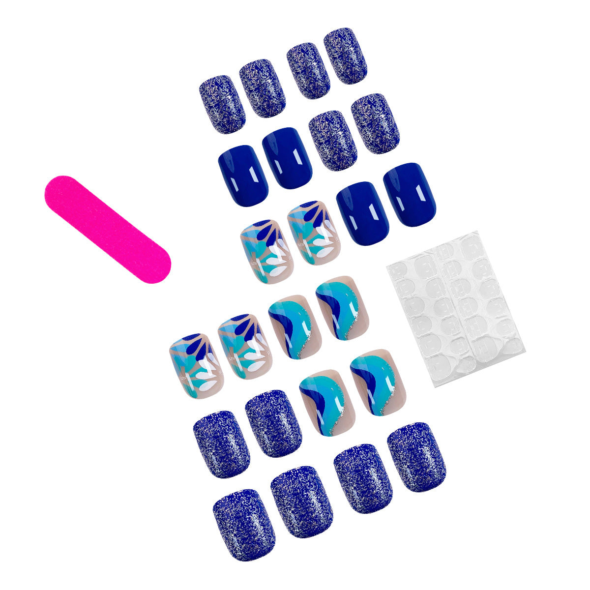 Kunstvolle Nageldesign mit floralen und geometrischen Mustern Brehn
