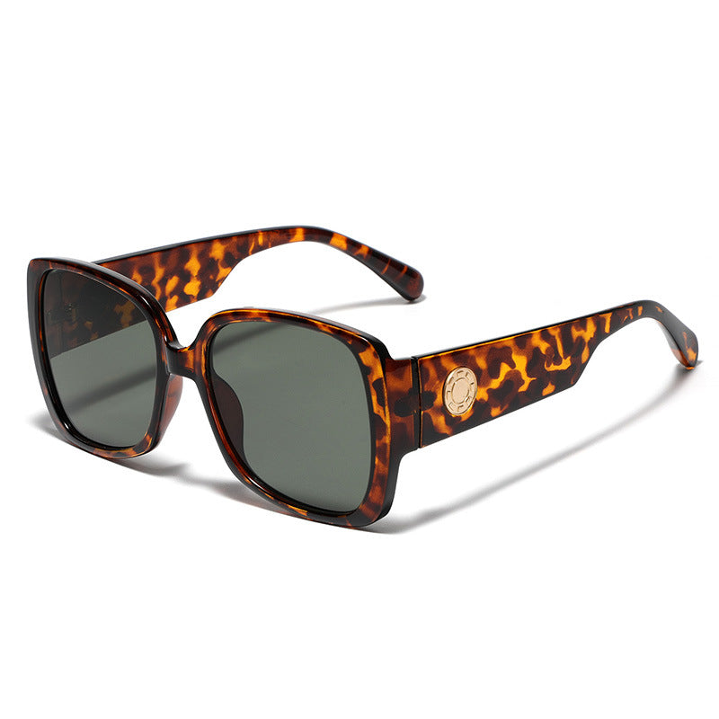 Damen quadratische Sonnenbrille mit luxuriösem Schildpatt-Design Brehn