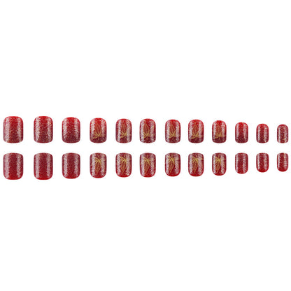 Künstlerisches mit Blättern verziertes Nageldesign Brehn