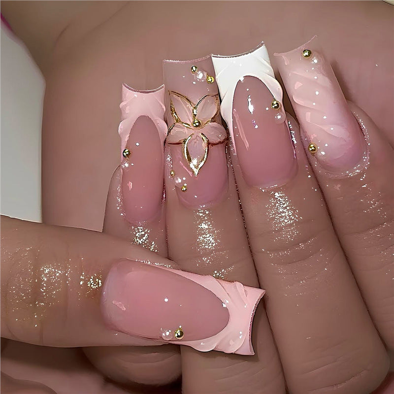 Elegante blumenschmuck Press-On Nagelverlängerungen Brehn