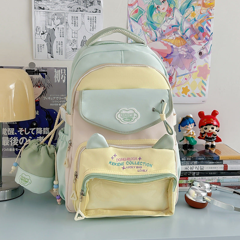 Süßer katzenohriger Schultasche