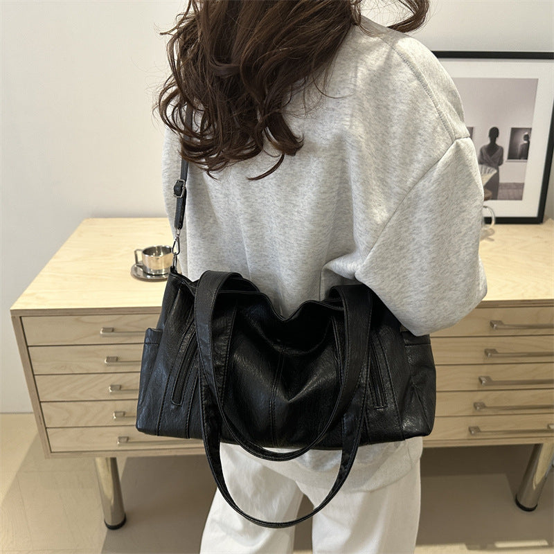 Funktionale Leder Schultertasche