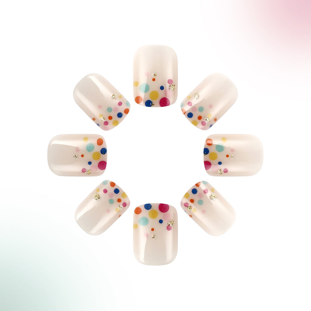 Bunt gepunktetes Gel-Nagelkunst-Set Brehn