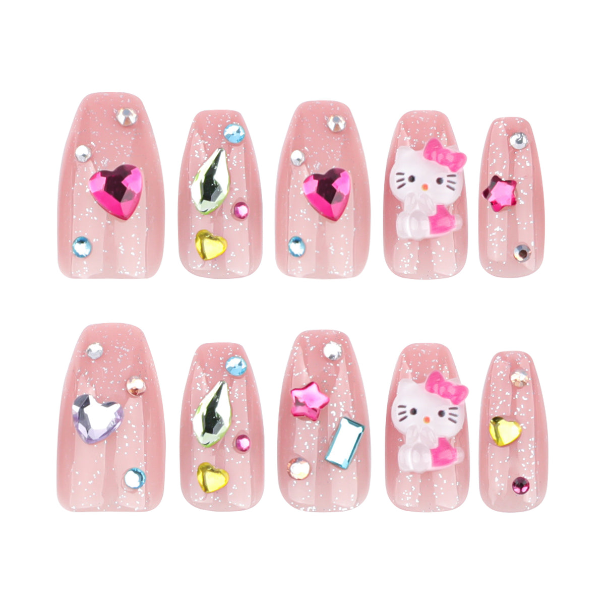 Kunstvolle Nagelkunst mit Glitzer- und Motivakzenten Brehn