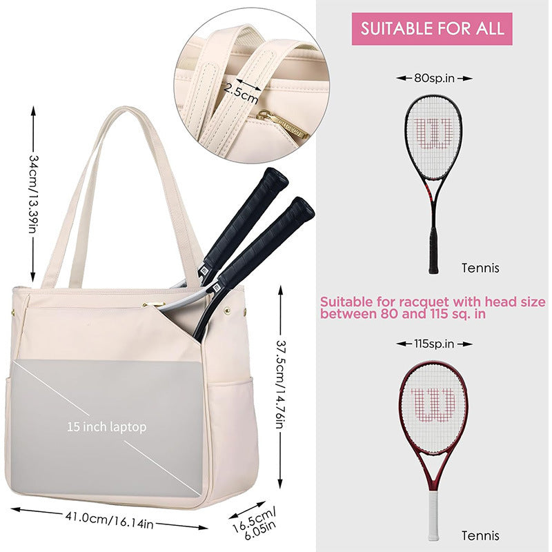 Sportliche Tennis-Tasche mit Spezialisierten Fächern für Schläger und Zubehör Brehn