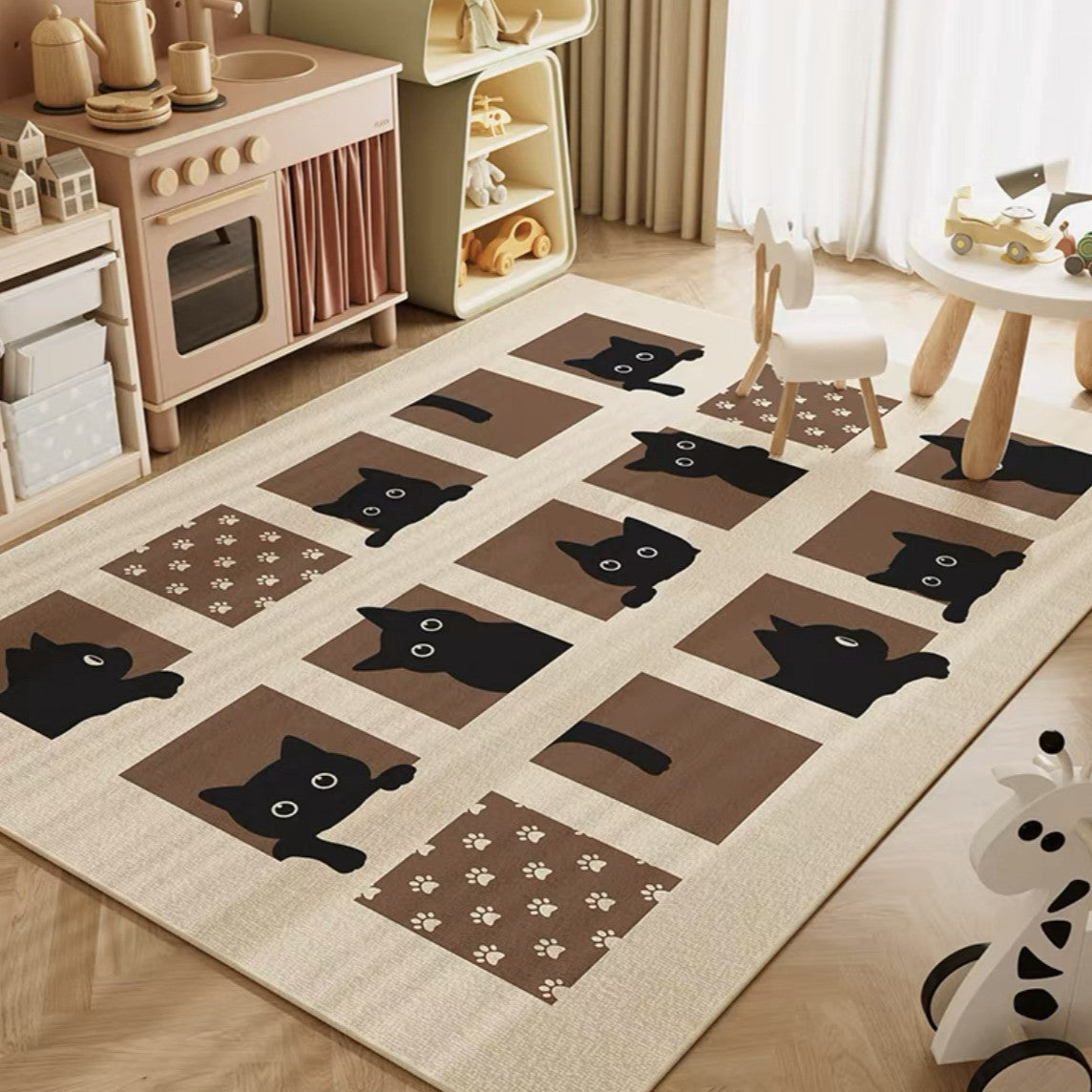 Kinderspielteppich mit Katzenmotiv Brehn
