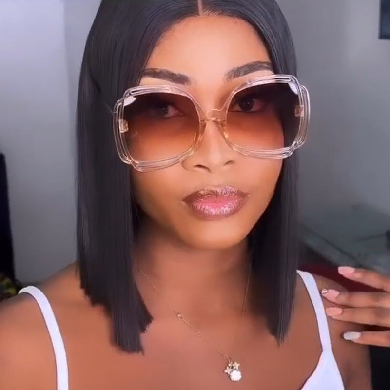 Damen oversized Sonnenbrille im modischen Retro-Design Brehn