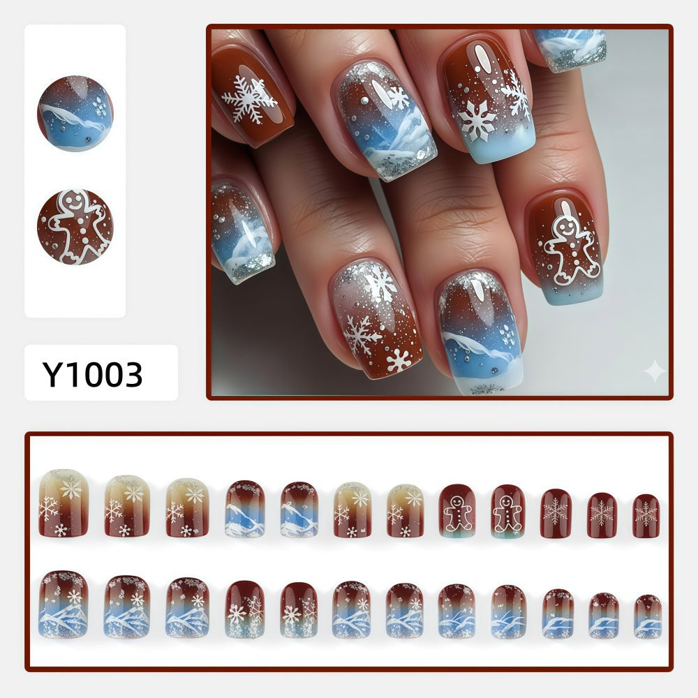 Dekorative Winter-Nagelkunst Brehn