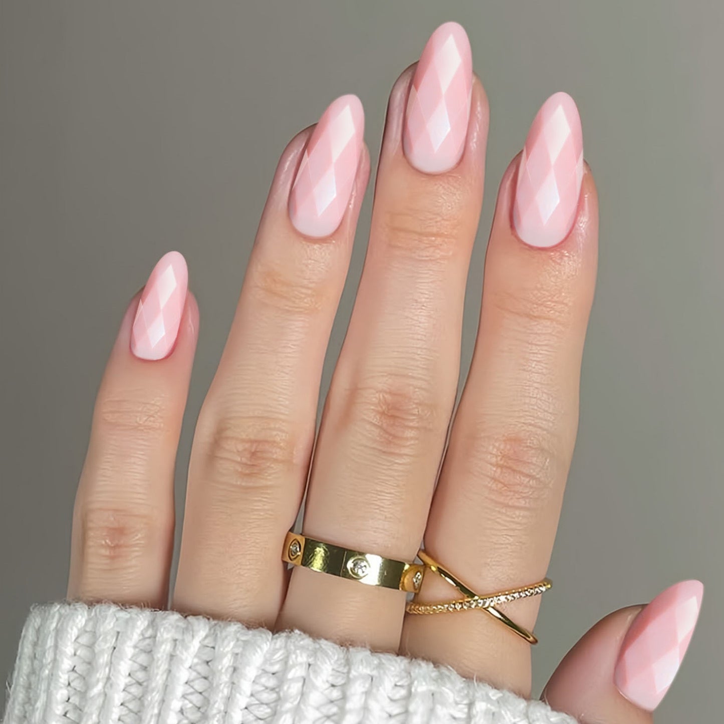 Diamantförmige Glänzende Nail Extensions Brehn