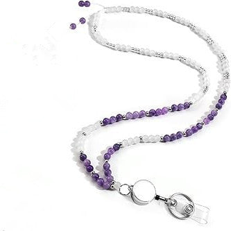Perlen Brillenhalter Halskette mit Rückziehclip Brehn