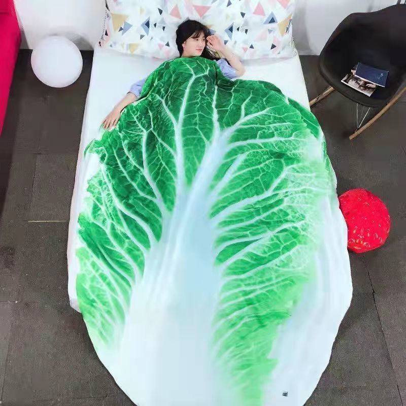 Wassermelonen Druck Plüschwurfdecke
