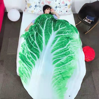 Wassermelonen Druck Plüschwurfdecke