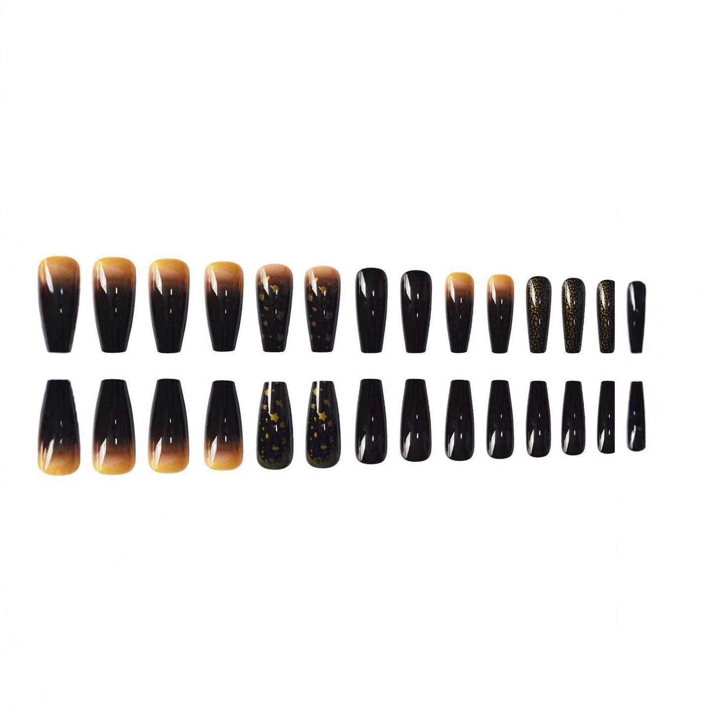 Glamouröse von einem sternenklaren Nachthimmel inspirierte Press-On Nagelset Brehn