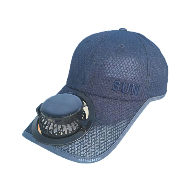 Belüftete Baseballmütze mit abnehmbarem wiederaufladbarem Ventilator Brehn