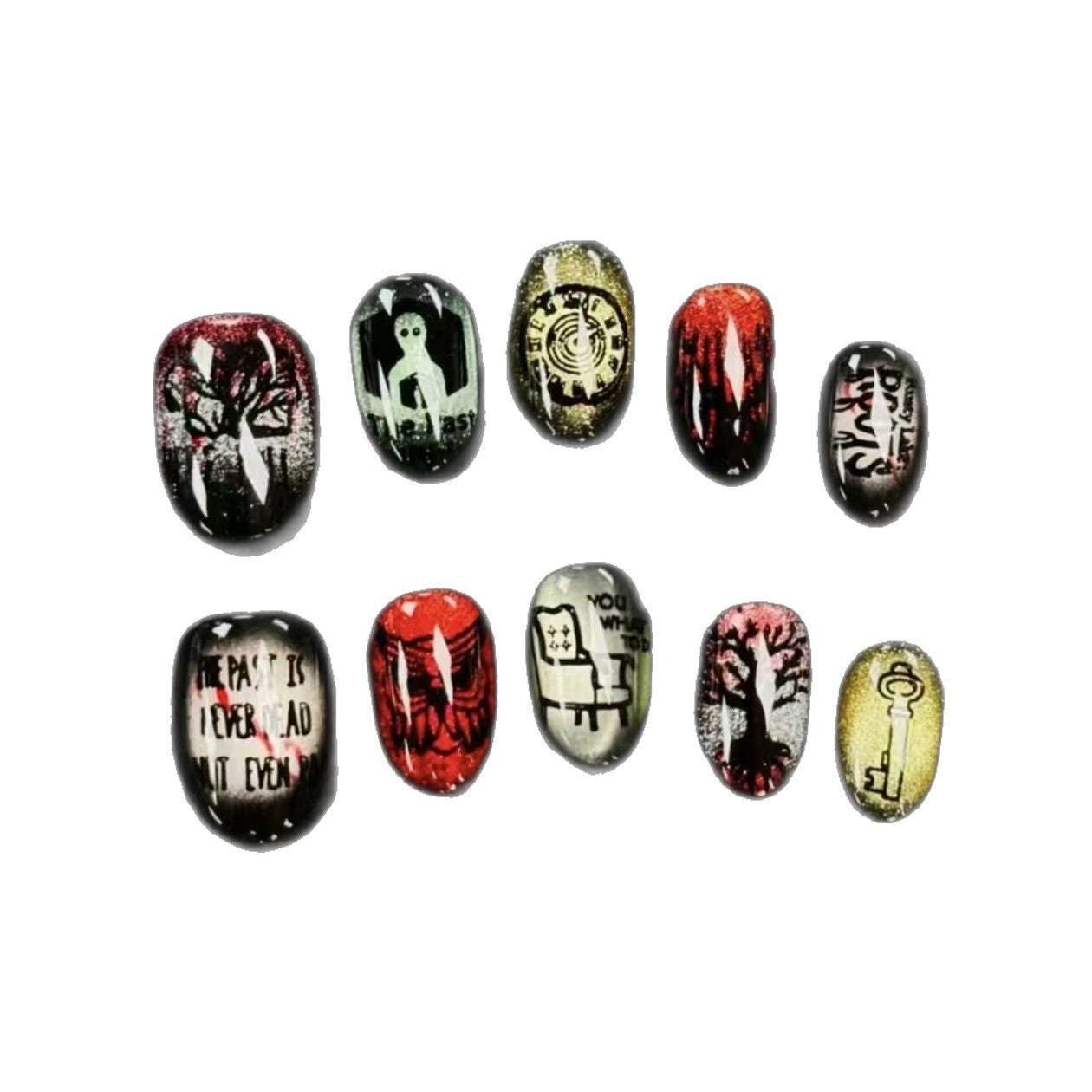 Stylisches Künstlerisches Press-On-Nagelset Brehn