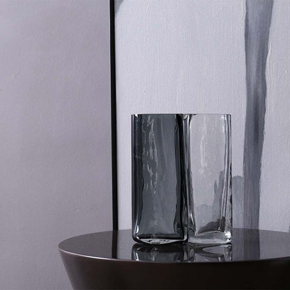 Mouth-blown skulptural Double-Chamber zeitgenössische Glasvase Brehn