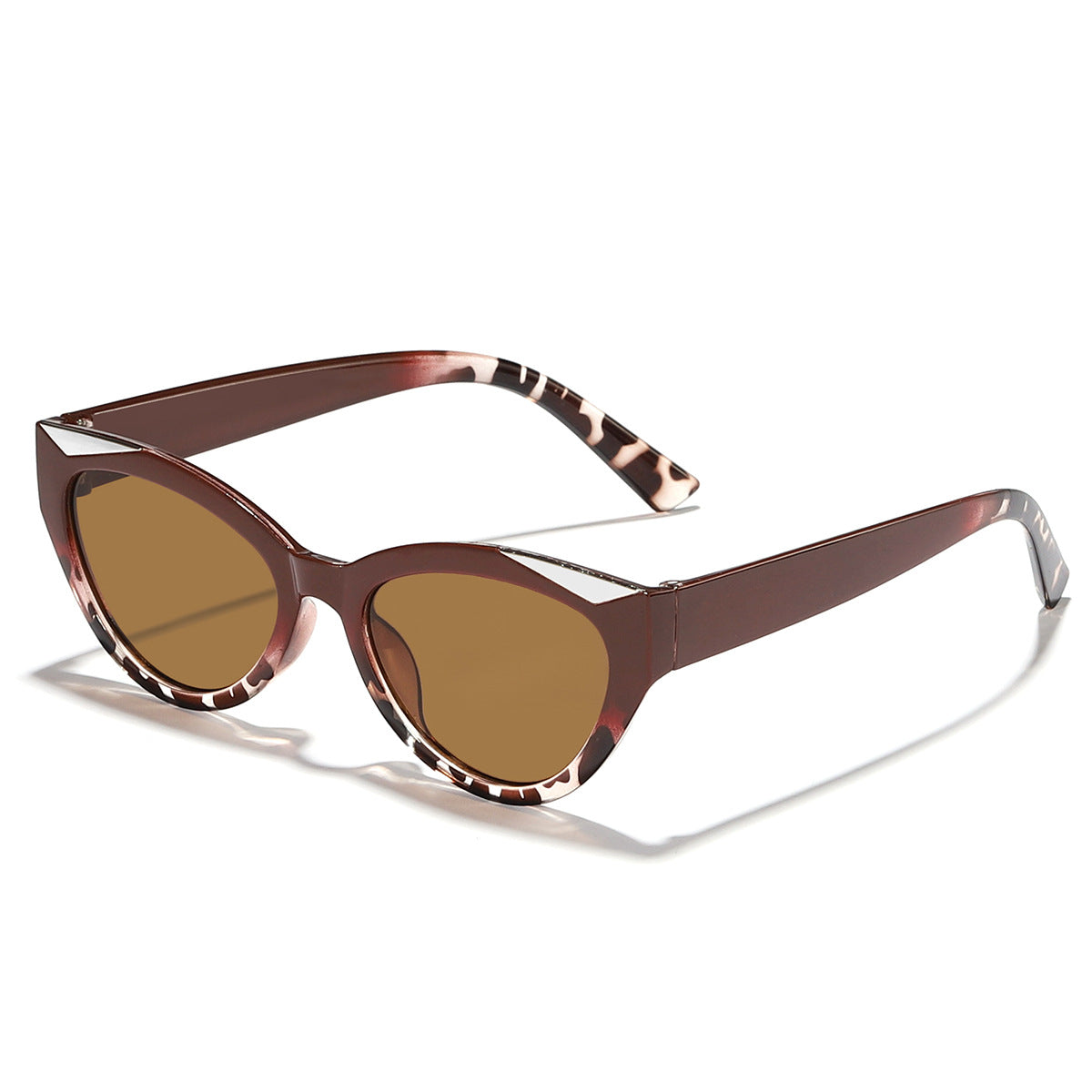 Damen modische Cat-Eye Sonnenbrille mit glänzenden Details Brehn