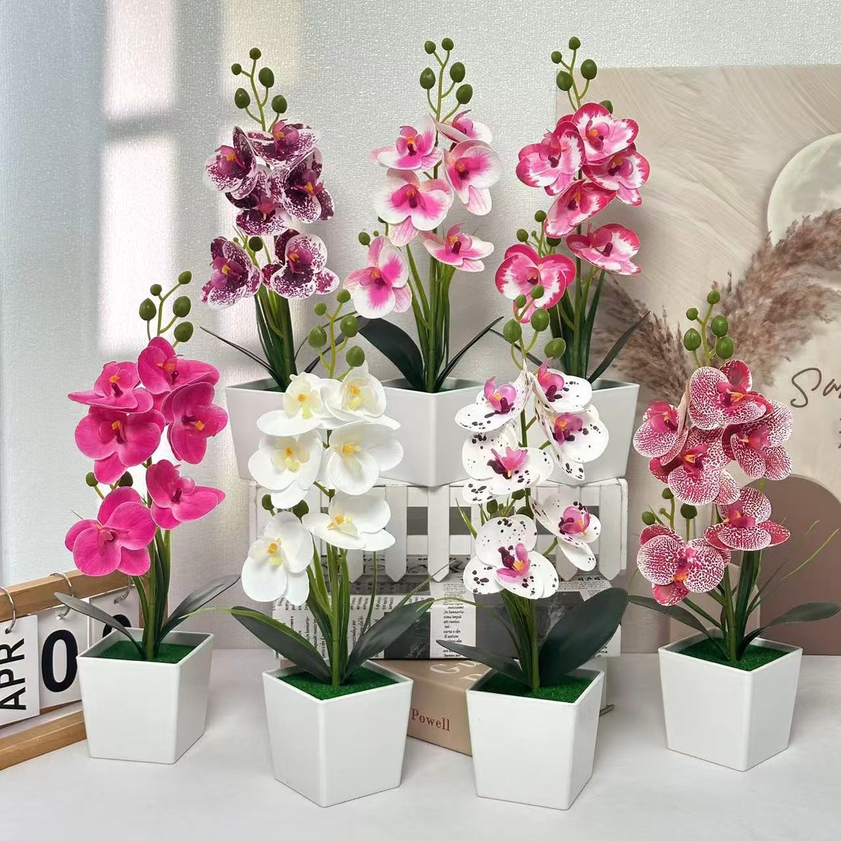 Elegante künstliche Orchideenpflanze für Tischdekoration Zuhause