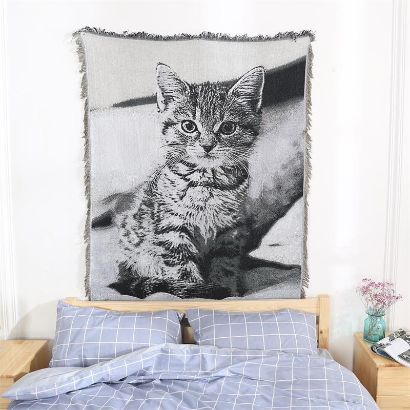 Künstlerische Katzenmuster-Wurfdecke