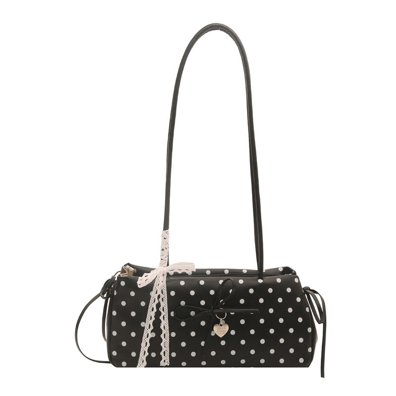 WoCharming Polka Dot Schleifen-Detail Handtasche Brehn