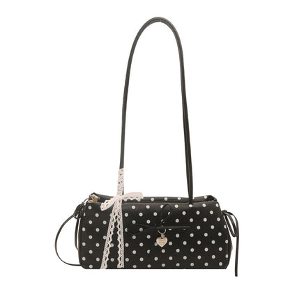 WoCharming Polka Dot Schleifen-Detail Handtasche Brehn