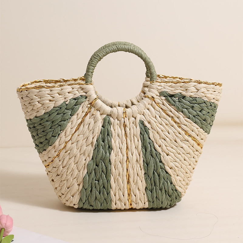Damen Geflochtene Korbtasche mit elegantem Design Brehn
