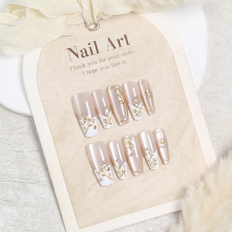 Blumenmuster Press-On Nagelset Brehn