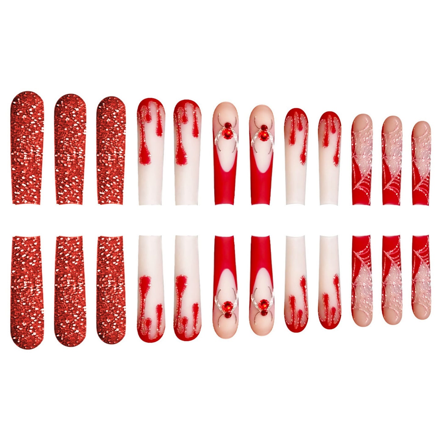 Stylische Lange Acryl-Finger-Nagelkunstverlängerungen Brehn