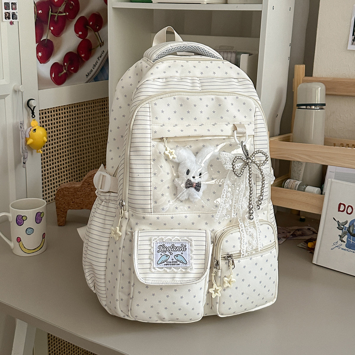 Stylische Multifunktionale Sternenprint Rucksack Brehn