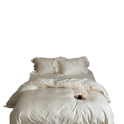 Luxuriöser Rüsch-Jacquard-Satin-Bettbezugset