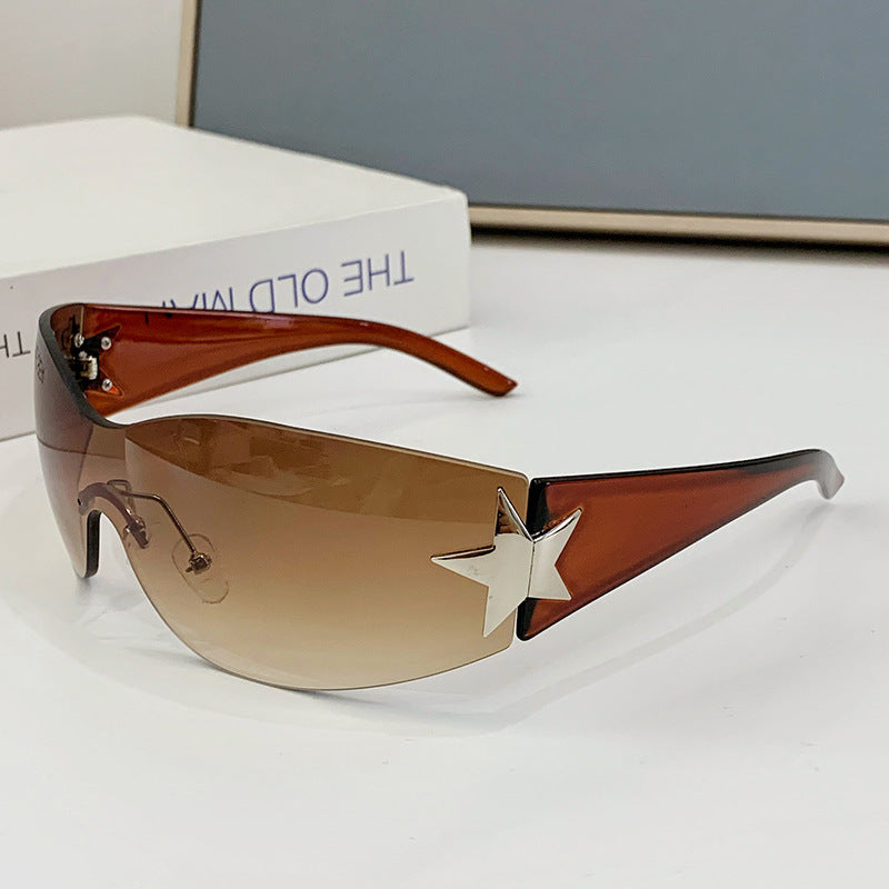 Damen modische Sonnenbrille mit künstlerischem Sternenakzent Brehn