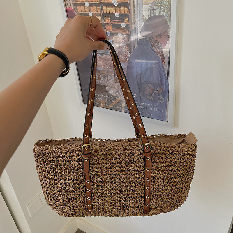 Damen Modische Handtasche mit modernem Flechtdesign Brehn