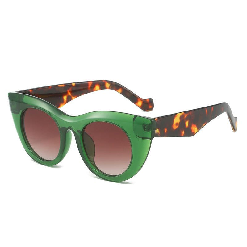 Damen Cat-Eye Sonnenbrille mit breitem Rahmen und UV-Schutz Brehn