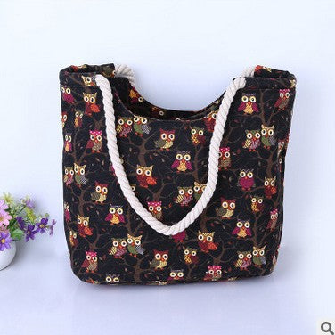 Strandtasche mit Eulenmuster Brehn