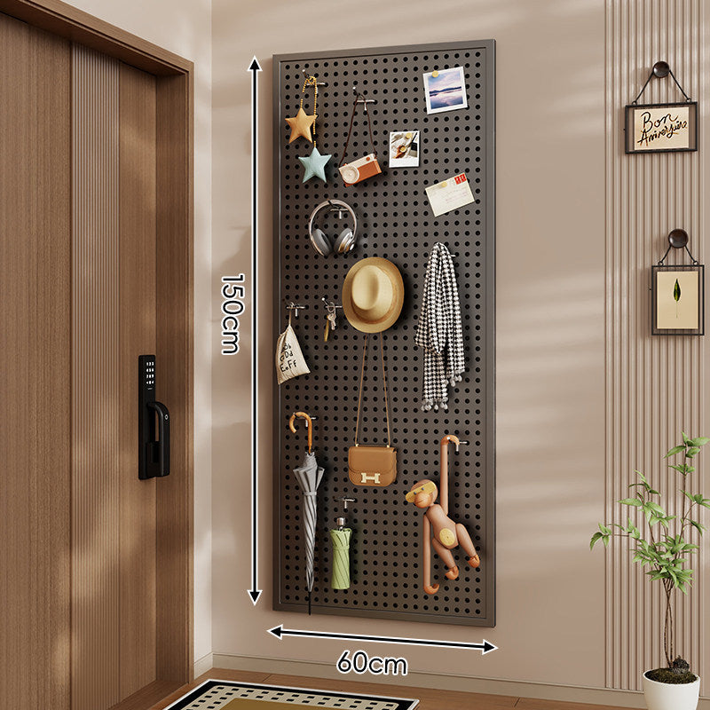 Wandmontierter großes perforiertes Metall-Lochplatte-Organizer-Panel für Eingangsbereich