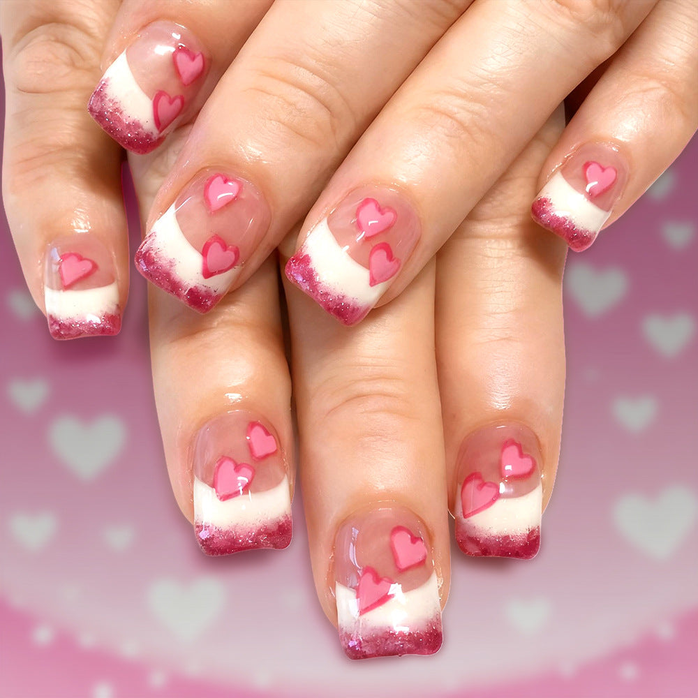 Herz-verschönertes Acryl-Nagelkunst-Set Brehn
