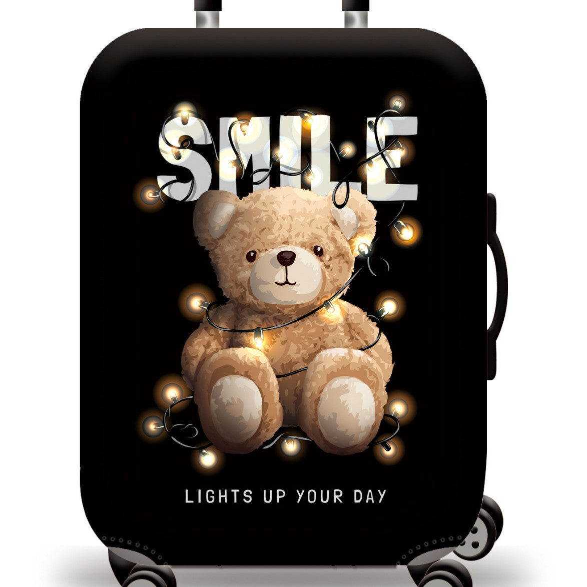 Unisex nan Kinder Trolley Koffer mit niedlichem Teddybär-Design, Hartschale, Teleskopgriff und vier lenkbaren Rollen Brehn