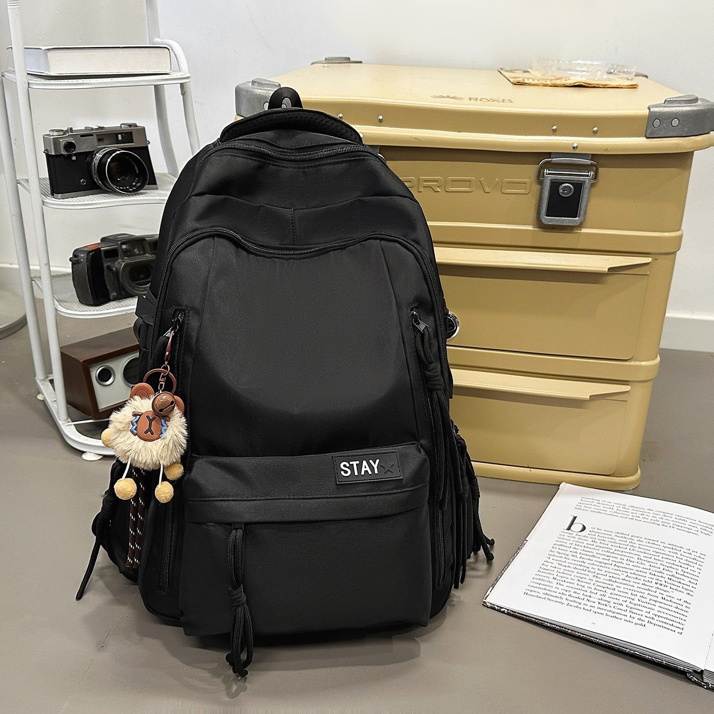 Rucksack mit Süßem Tieranhänger und Praktischen Fächern Brehn