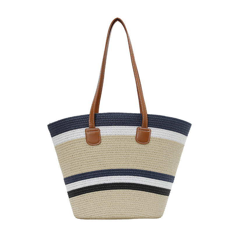 Bunte Strohtasche Strandtasche Brehn