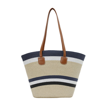 Bunte Strohtasche Strandtasche Brehn