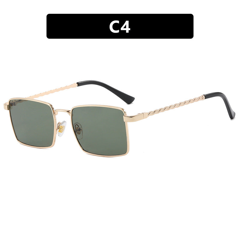 Damen quadratische Sonnenbrille mit elegantem Metallrahmen Brehn