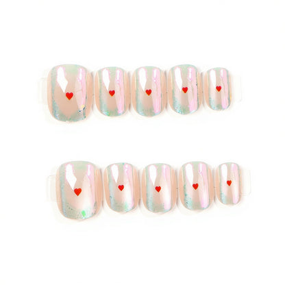 Herz-geschmücktes Press-On-Nagelset Brehn