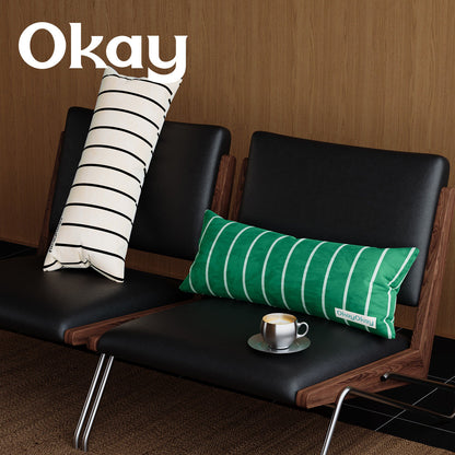 Square Velvet Striped Decorative Throw Pillow with Plush Insert