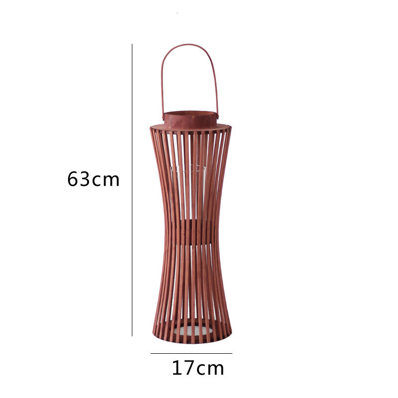 Elegante Laterne aus geflochtenem Holz Brehn