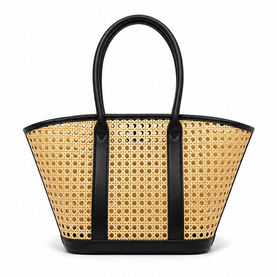 Elegante Geflochtene Rattan Tote Bag